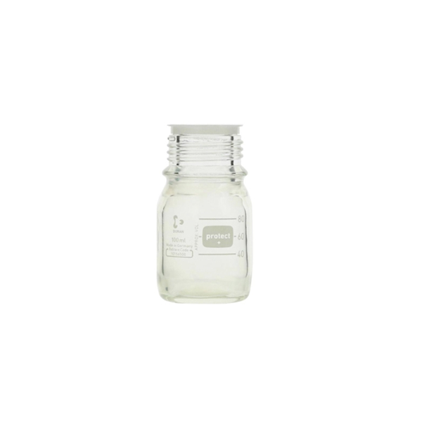 日本SIBATA柴田科學安全涂層螺口瓶寬口藍蓋	017580-100A