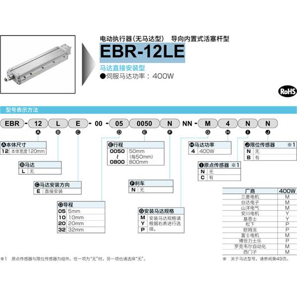 CKD喜開(kāi)理電動(dòng)執(zhí)行器（無(wú)馬達(dá)型）滑塊型EBR-12LE-00-100150NNN-M2NN
