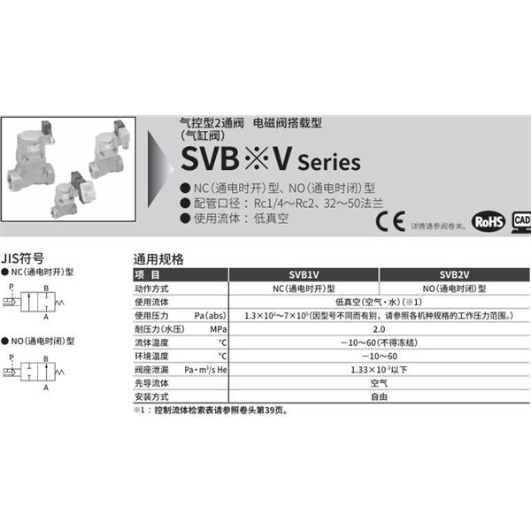 CKD喜開理氣控型2通閥（氣缸閥）SVB2V-8A-02CS-AC100V