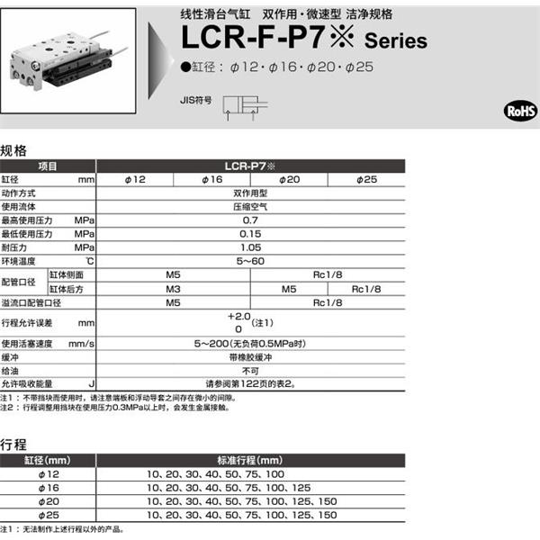 CKD喜開理線性滑臺(tái)氣缸LCR-F-12-20-S506DTP72