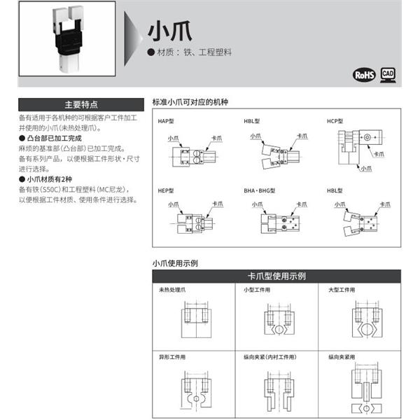 CKD喜開理小爪Small jawHBL-Y2-200