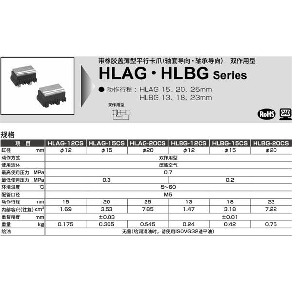 CKD喜開理薄型平行卡爪HLBG-15CS-K2H-R
