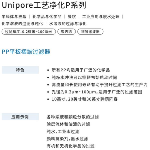 日本開滋KITZ PP 平膜褶式濾芯P70TP45F-8