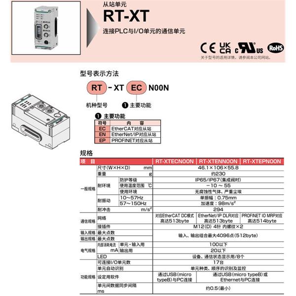CKD喜開(kāi)理遠(yuǎn)程I/O單元RT-XLMSA08N