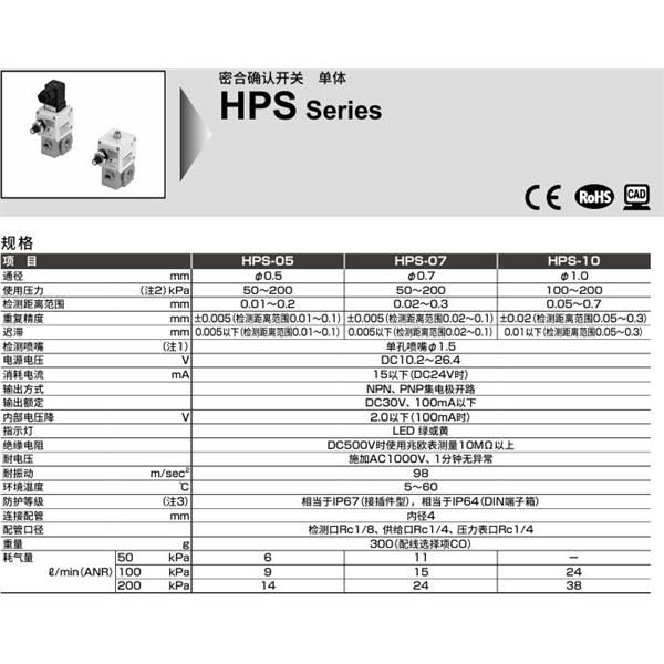 CKD喜開理間隙確認(rèn)開關(guān)HPS-05-NGTL-B-G2