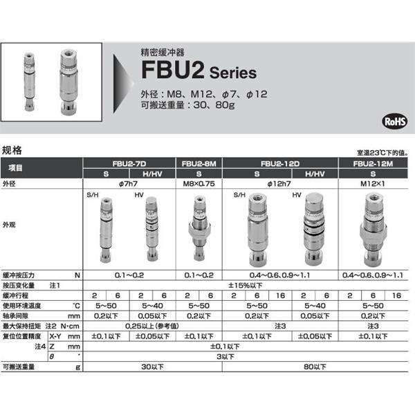 CKD喜開理精密緩沖器FBU2-12M-S-05-2-T5-HB